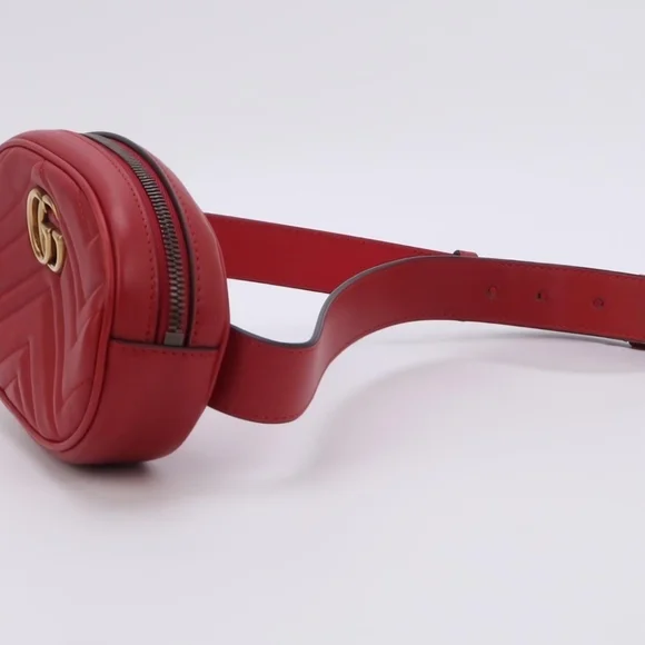 Gucci Red Quilted Belt Bag